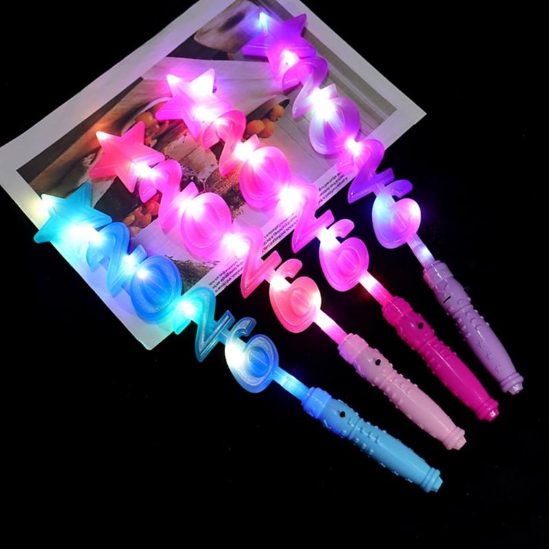 4pcs Light Up Stick Random Hues For Outdoors Activities Family Gatherings Safe Plastic Materials Quick On