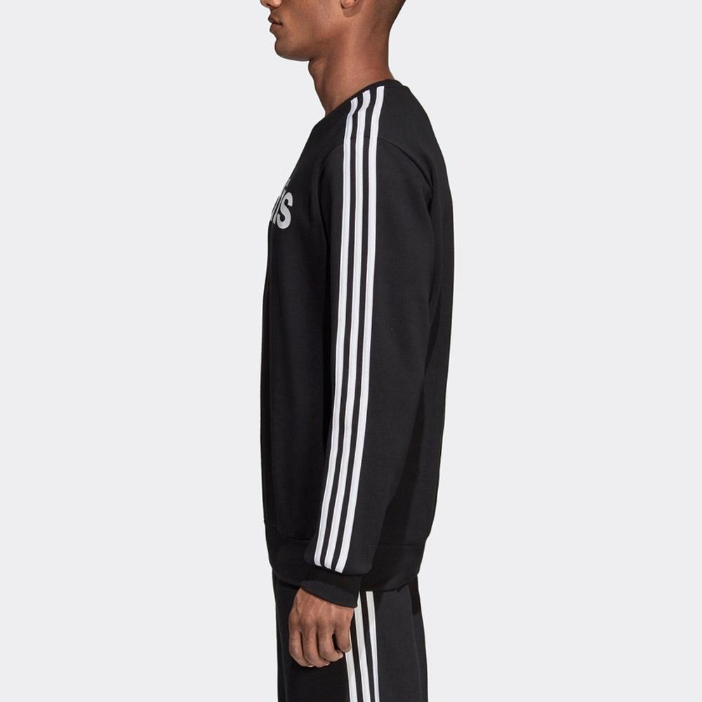 Adidas E 3S Crew Fl Fleece-Lined Sweatshirt Men Tops Black DQ3084