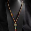 Tibetan Ethnic Sweater Chain Zen Bodhi Necklace: Unisex Retro Scenic Accessory
