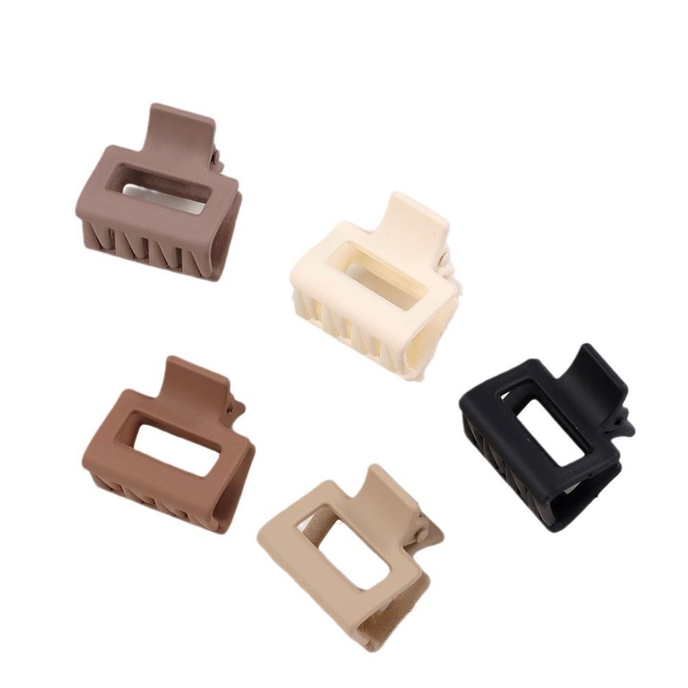 Matte Coffee Small Claw Clip for Women's Bangs and Side Hair - Autumn/Winter Hair Accessory