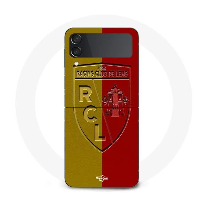 Coque Samsung Galaxy Z Flip3 RCL LENS Logo fond jaune et rouge