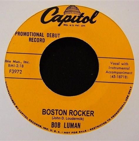 

7inch Record BOB LUMAN - Try Me / Boston Rocker F3972 Capitol Records US Rock Used