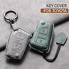 For Toyota RAV4 FRONTLANDER WILDLANDER PU Leather Car Key Case Cover Keychain Protector Cars Aton Key Holder Shell Accessories