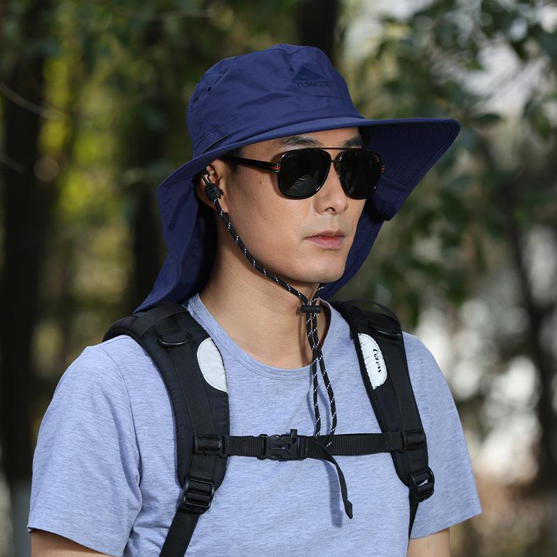 Utomhus Västerländsk Cowboyhatt Herr Sommar Andningsbar Solskydd Solhatt Vandring Klättringshatt Snabbtorkande Vindtät Fiskemössa