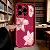 Phone Case For iPhone 17 16 15 14 Plus 13 12 11 Pro Max XS XR X 17 Air 16E INS Flowers Pattern Silicone Shockproof Cover