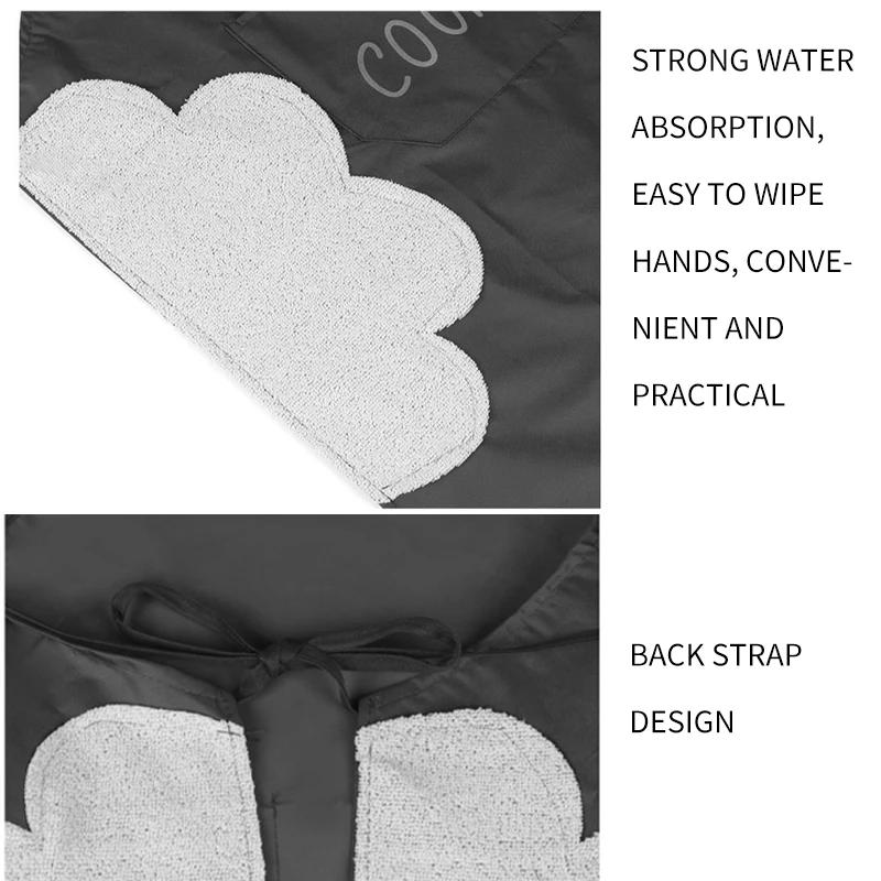 1PC Waterproof Apron Can Wipe Hand Kitchen Cooking Cleaning Oilproof Apron Unisex Household Durable Sleeveless Kitchen Apron New