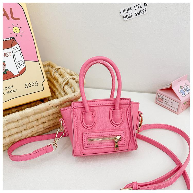 Adorable Unisex Miniature Tote Bag For Children Featuring Trendy Smile Face роза розовый