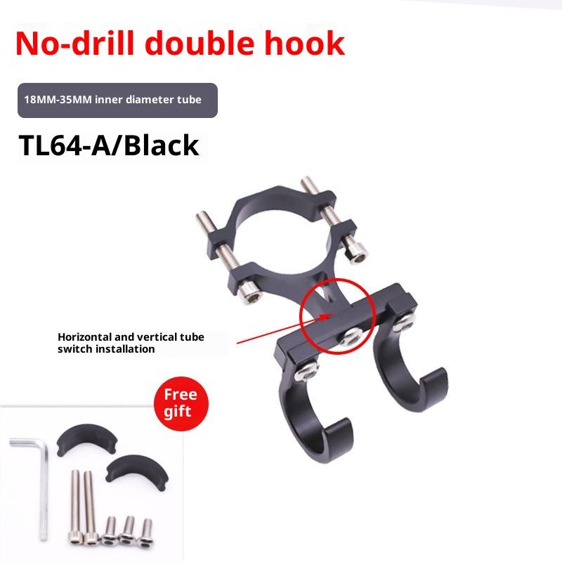 

Electric Scooter Hooks Double Metal Helmet Rack Simple Bike Shelf Tube Storage Hanger Buckle Hooks For Motorcycle Bike Hooks чёрный