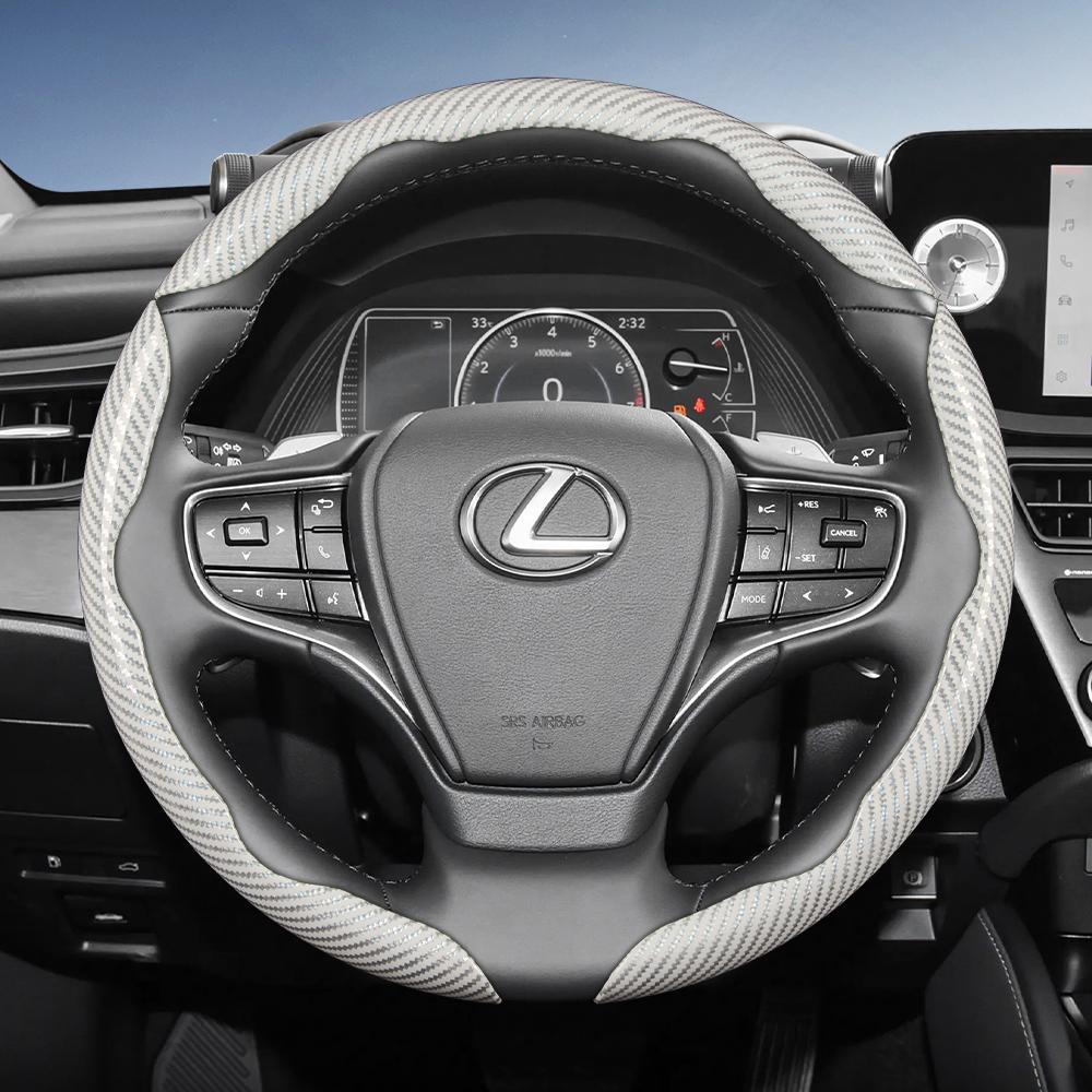 Alkalmas Lexus Szénszálas Textúrájú Kormánykerék Borítás Szegecselt Gyorskioldó Kialakítással, Tartós, Olyan Modellekhez, Mint az Rx Nx Es Gx Lbx Ux Is Rz