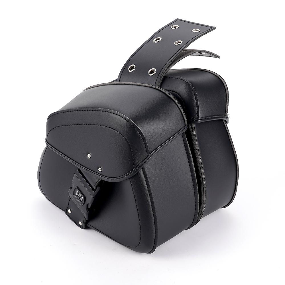 

1 пара задних седельных сумок для мотоцикла большой емкости для Harley Sportster XL 883 1200 Honda/yamaha/suzuki, водонепроницаемая боковая сумка для набора чёрный