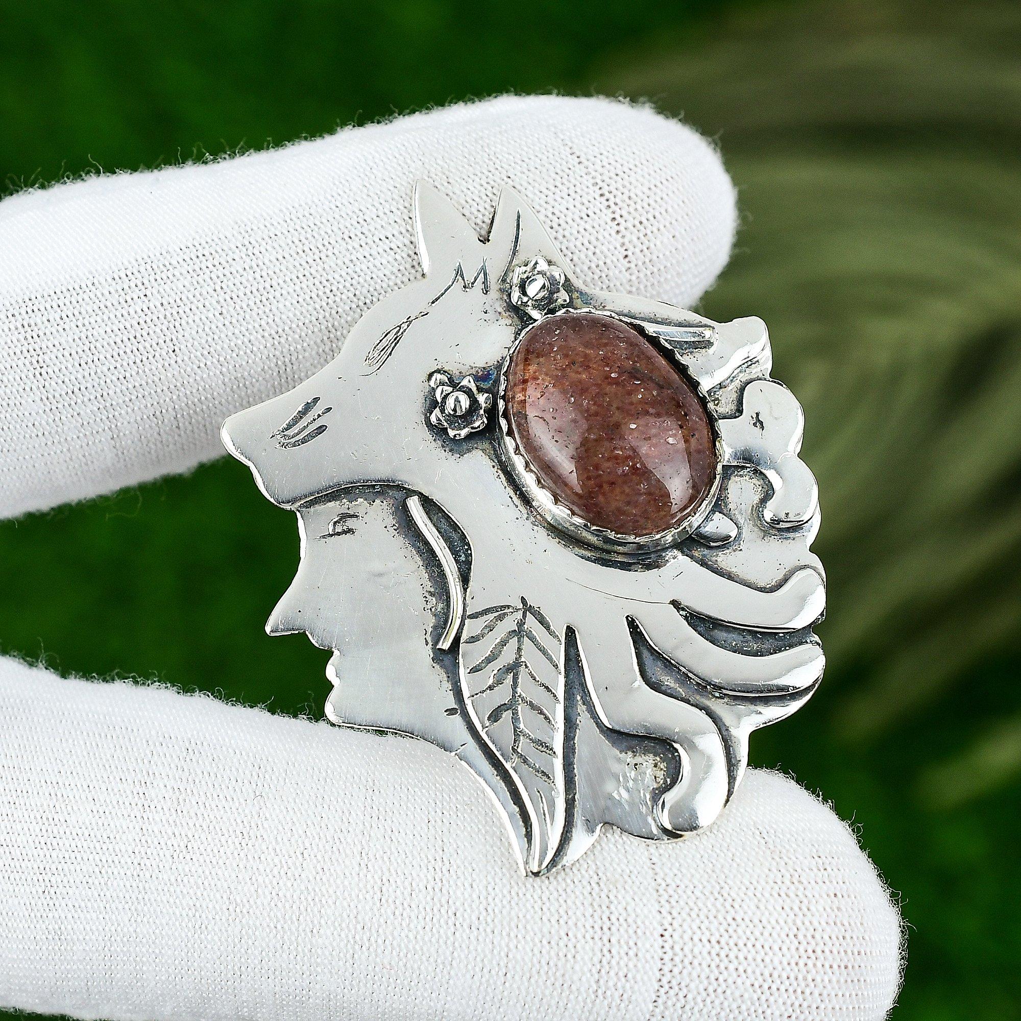 Oval Strawberry Quartz Stone 925 Sterling Silver Daughter New Pendant Jewelry