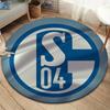 FC Schalke 04 Round Area Rug,Carpet Rug for Living Room Bedroom Sofa Playroom Decor,Non-slip Floor Mat