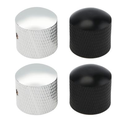 2pcs Metal Dome Switch Cap Volume Tone Control Knobs for Electric Guitar / Bass with Adjusting Wrench