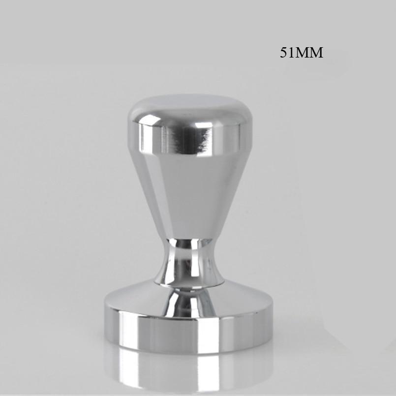 1Pc 51-53mm Espresso Tamper Handle Coffee Bean Hammer Aluminum Flat Tamper Press Base Coffee Tampers Accessories
