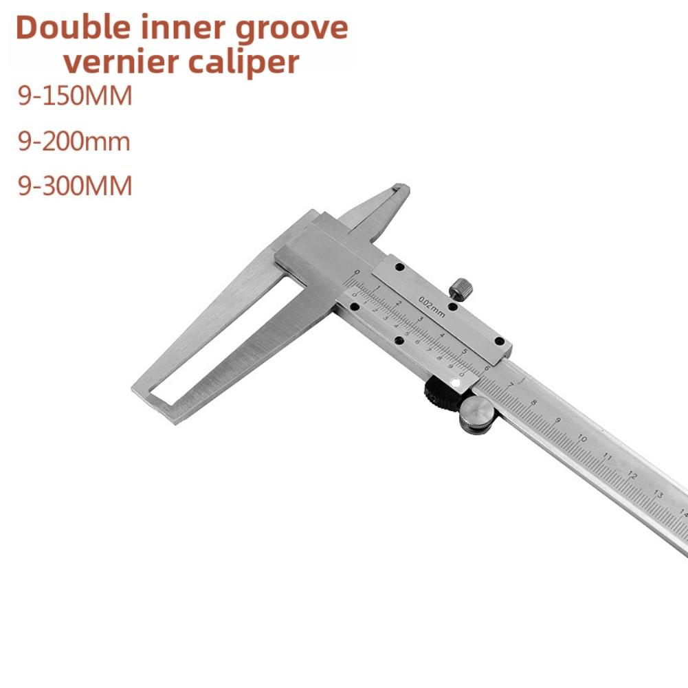 Stainless Steel Caliper with Dual Groove for Internal Measurement 9 300mm Featuring Construction for Professional Use