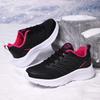 Shoes fleece warm sneakers autumn and winter black leather running shoes two cotton shoes warm and non-slip
