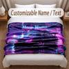 Tema Corse Automobilistiche Coperta Morbida Personalizzata Nome Personalizzato Stampa Testo Coperta Calda Decorazione Divano Casa Camera da Letto
