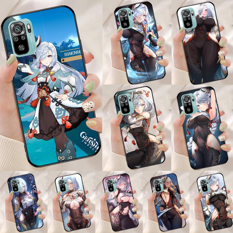 Genshin Anime Shenhe Cover For Xiaomi Redmi Note 14 13 12 9 10 11 Pro 9S 10S 11S 12S Redmi 14C 10C 12C 13C Case