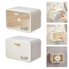 Modern Bathroom Tissue Storage Box Waterproof Adhesive Wall Mount Holds Paper Rolls Washcloths