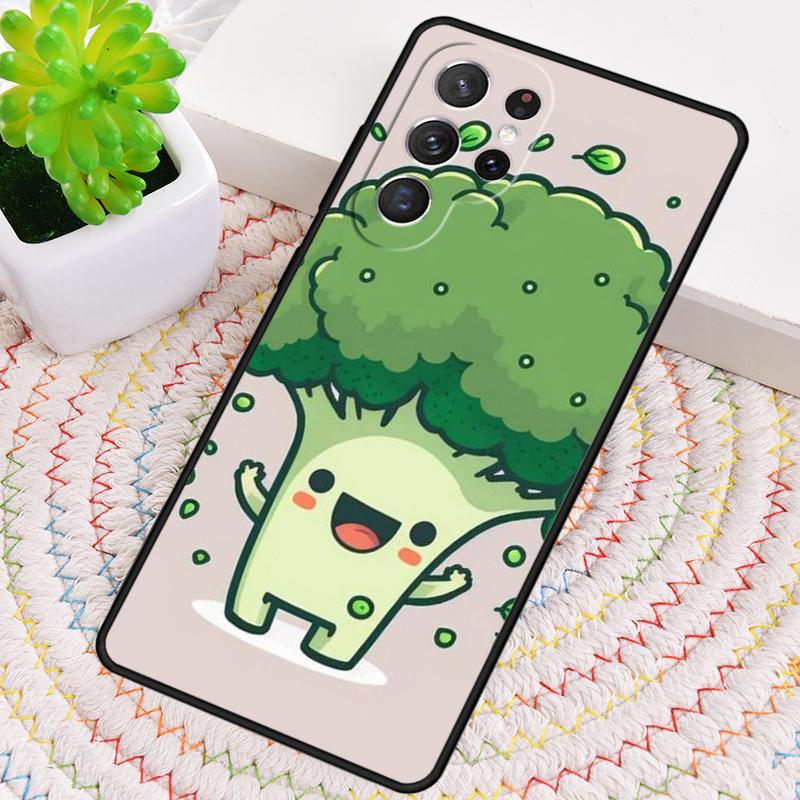 Funny Cartoon Broccoli Phone Case for Samsung Galaxy note 10 pro S26 Ultra S23 S24 FE S25 S21 S22 PLUS shockproof Cove