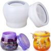New Pudding Jar Storage Bottle Silicone Mold DIY Creative Candlestick Box Mold with Lid Epoxy Resin Casting Resin Mold