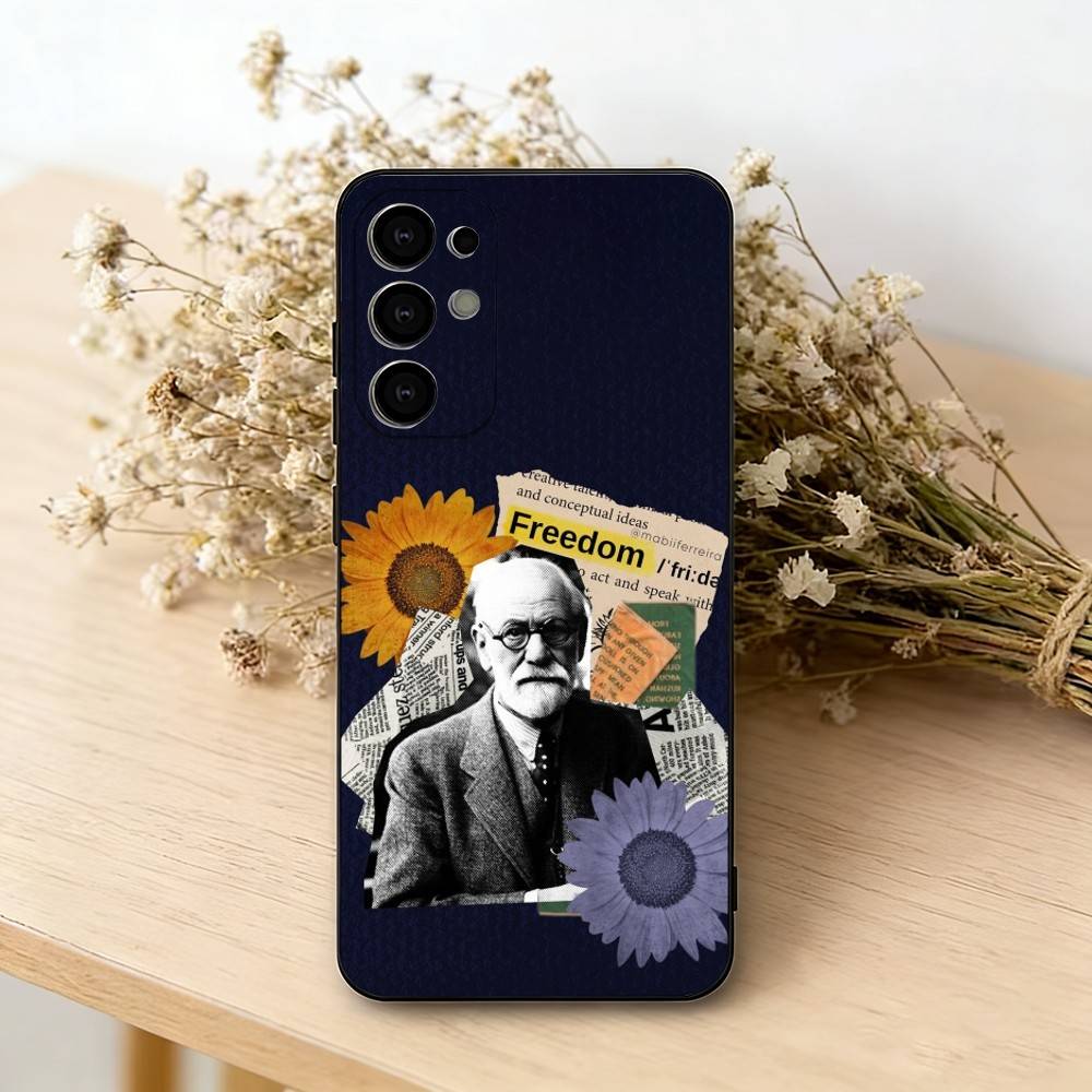 Sigmund Freud Psychoanalysis  Phone Case Black Silicone Soft For Samsung S25,S24,S21,S22,S23,S30,Ultra,S20,Plus,Fe,Lite