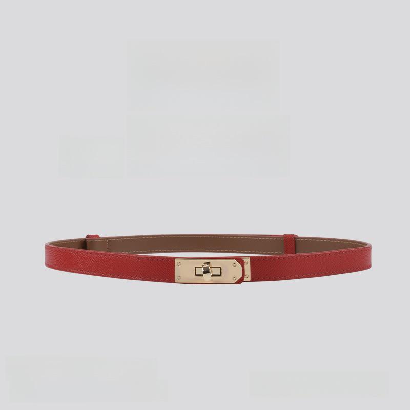 

Жіночий модний ремінь з вишуканої шкіри - високоякісна коров яча шкіра, універсальна прикраса для талії суконь