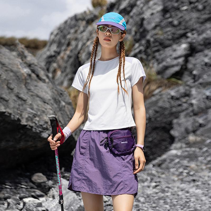 Camiseta Deportiva Casual de Verano, Ropa de Secado Rápido, Camiseta de Manga Corta para Senderismo al Aire Libre en Verano para Mujer
