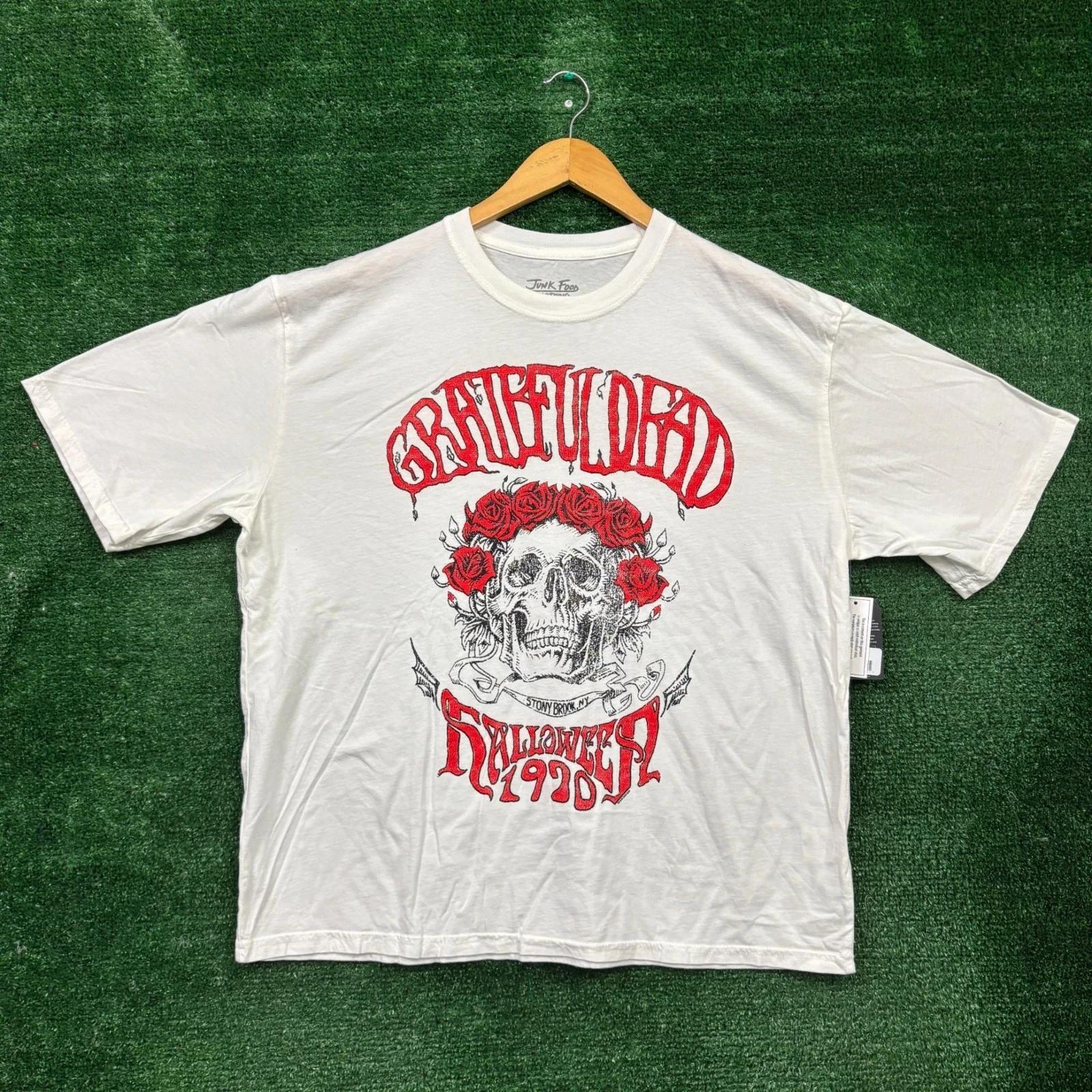 Junk Food Clothing x Grateful Dead Хэллоуин 1970 Рок-группа Свободная футболка S/M S