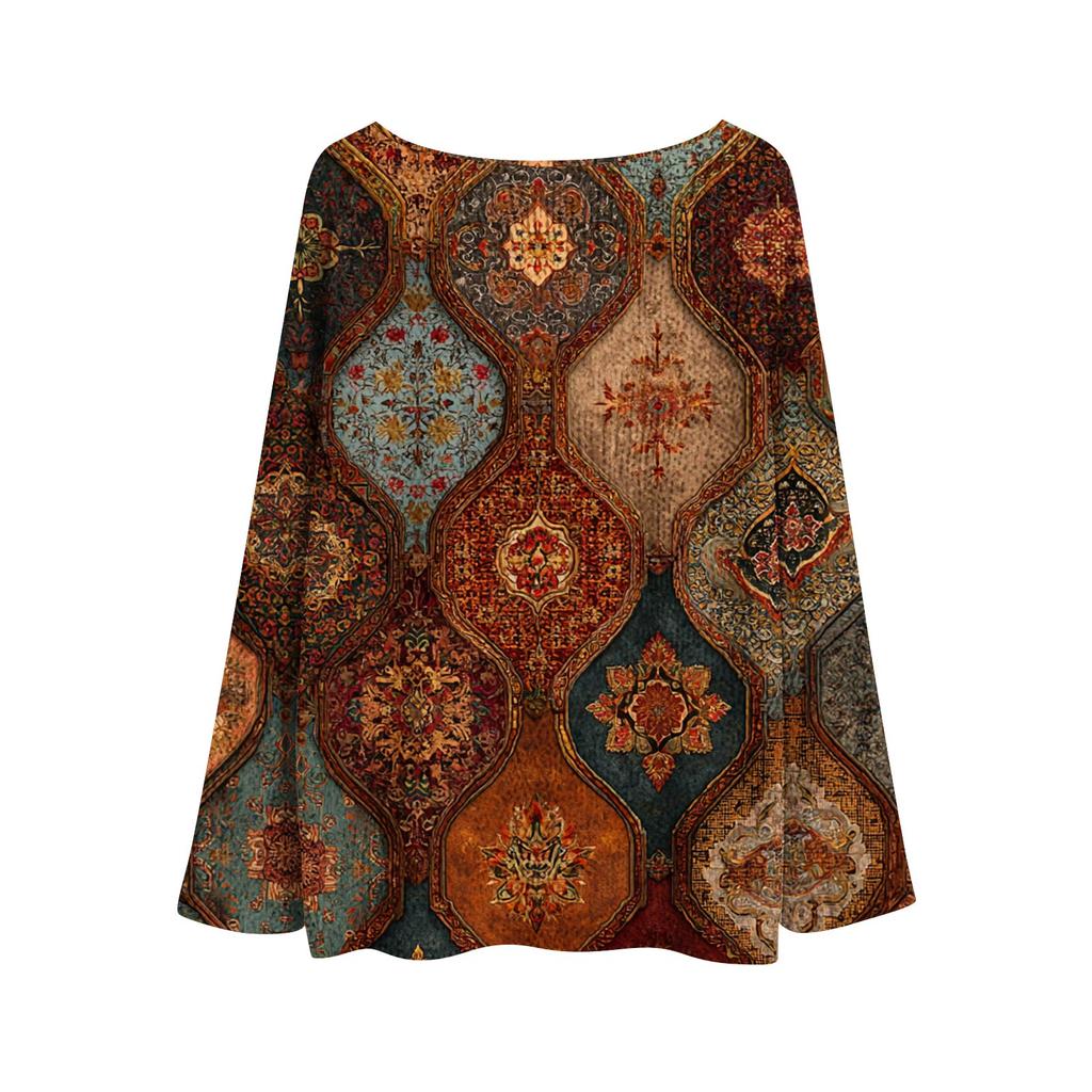 Dame Rund Hals Lett Genser Casual Langermet Strikket Pullover