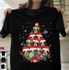 New ! Dog Tree Christmas T Shirt Black Men And Women Size S-4XL
