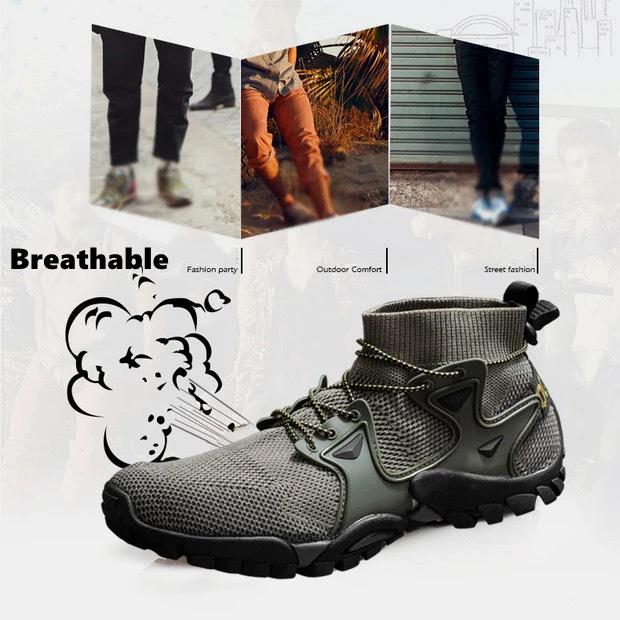 Unisex Mid-Cut Non-Slip Breathable Outdoor Hiking & Fishing Shoes
