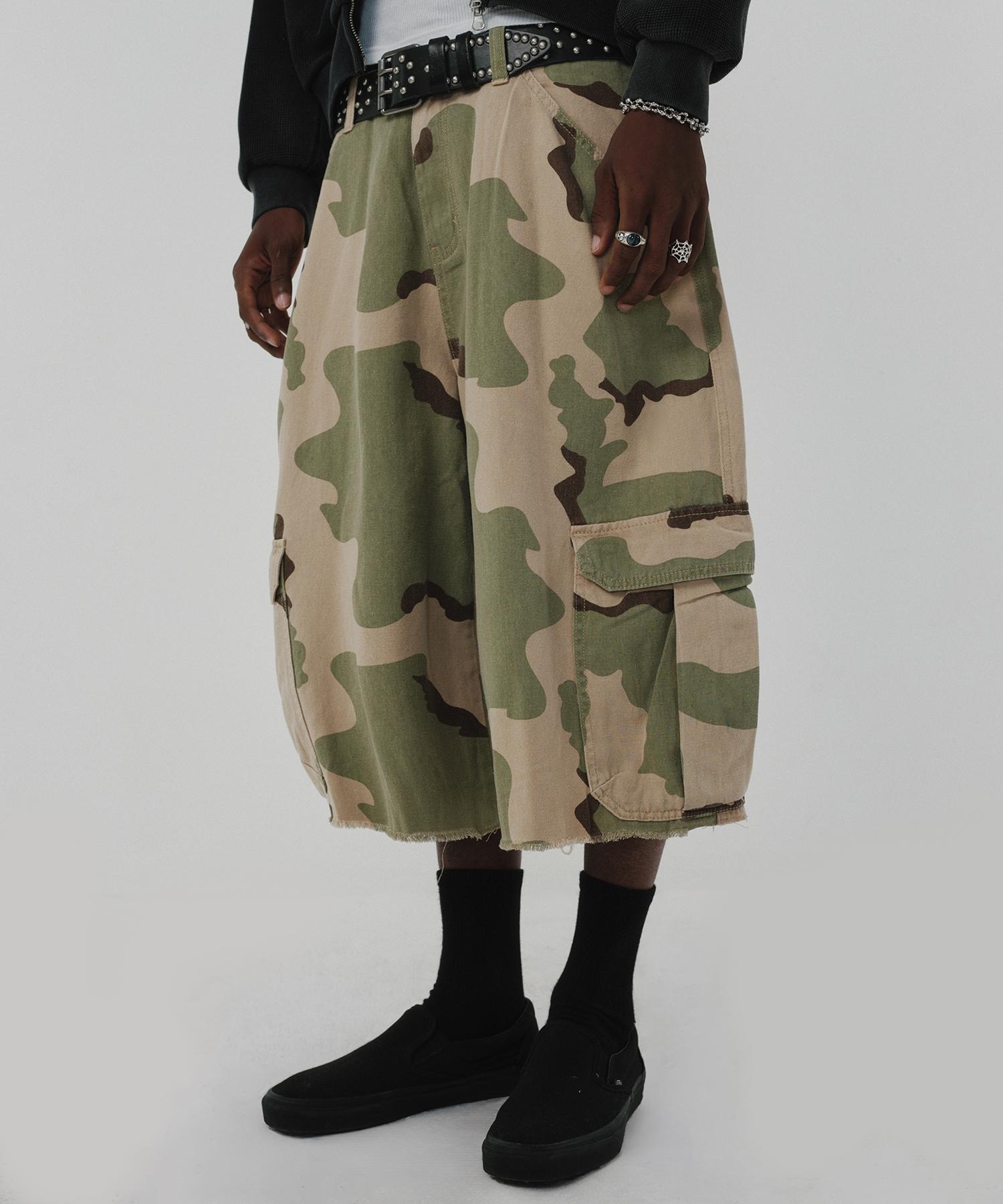 Seuweideu Camo Cargo Shorts [Brown Camo]