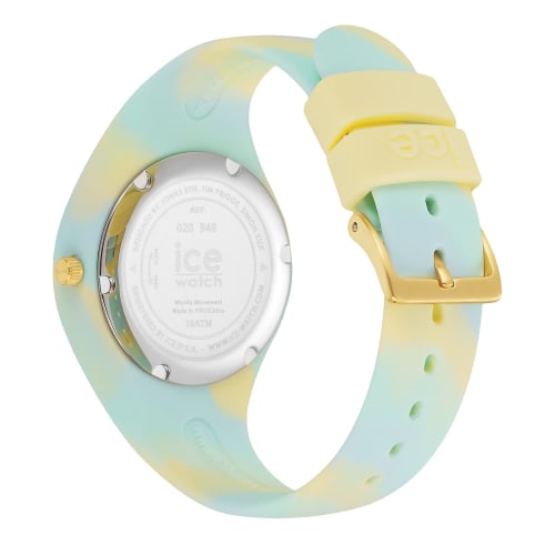 ICE WATCH ICE Tie and Dye Small Watch, 34mm, with Silicone Rubber Strap, 020949, Women's, Officially Imported, Fresh Mint