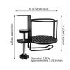 Table Clamp Cup Holder with Headphone Hook MultiFunctional On SpaceSaving for