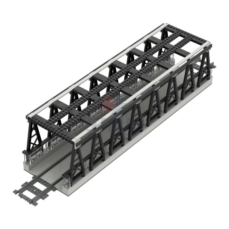 non-toxic Subway Bridge Model Set MOC Building Blocks Compatible 53401 Railway Track Parts City Train station Assembly Bricks Kid Toy Gift