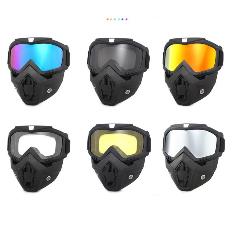 Motorcycle General Goggles Dustproof  Glasses Adjustable Motorcycle Goggles Breathable Full Face Protective Dirt Bike Motorbike