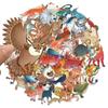 50PCS Chinese Mythical Animals Stickers Vintage Fantasy Mythical Monster Decals for Scrapbooking Journaling Laptops Decoration
