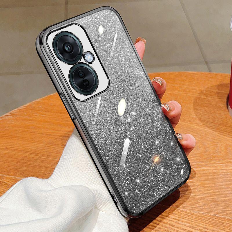 Für Huawei Nova 11i Hülle Huawei MAO-LX9, MAO-LX9N Telefonhülle Glänzende Glitzerbeschichtung Silikon Kameraobjektiv Weiche Rückseite