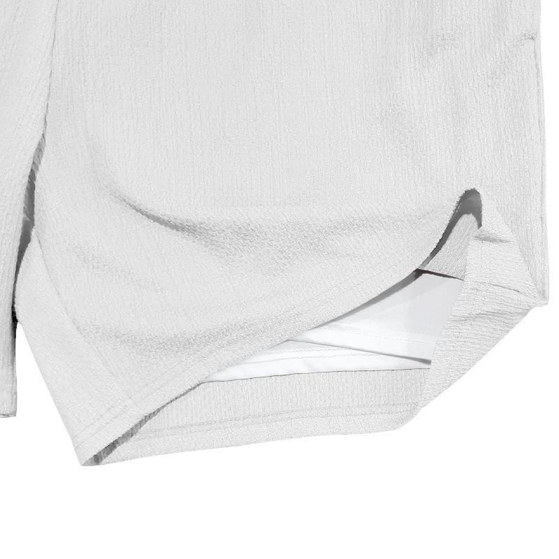 Summer Men's Casual Sweatpants Quick Dry Lined Double Woven Shorts Two Pairs