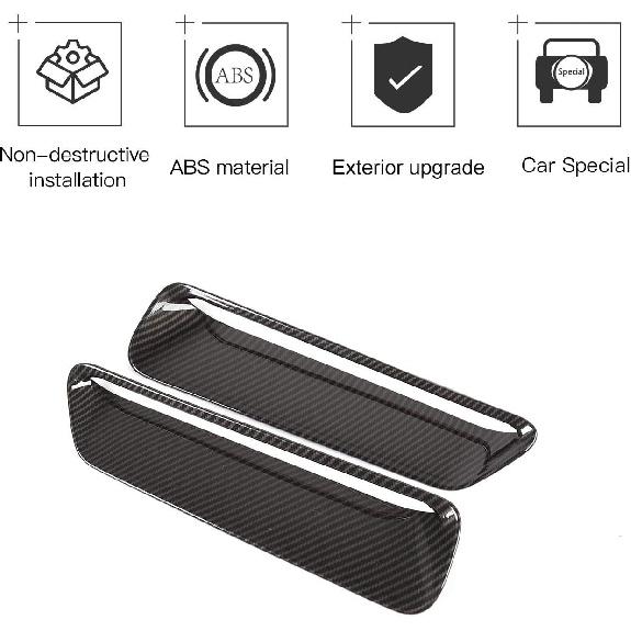 JeCar Kohlefaser Motorhauben-Lufteinlass-Einsätze Zierleisten für 2015-2024 Dodge Challenger Außen Zubehör