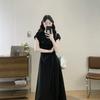 Large Size Fat Mm Design Sense Lace-up Waist Dress Women's Summer Fashion Foreign Style Thin Casual T-shirt Skirt