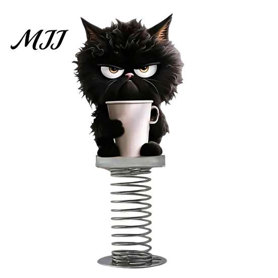 Decorative Figures for Car Center Consoles Cute Cat/Dog Dashboard Ornaments, 2D Flat Acrylic Decorations Cartoon Dog or Cat Interior Accessories with