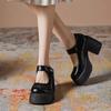 CM Mary Jane shoes new spring Japanese jk small leather shoes waterproof platform thick-soled thick high-heeled single shoes