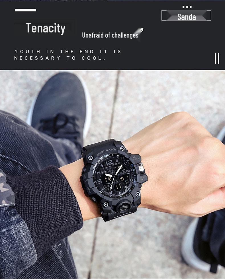 Sanda Tactical Luminous Waterproof Mountaineering Watch for Men - Multifunctional and Sporty