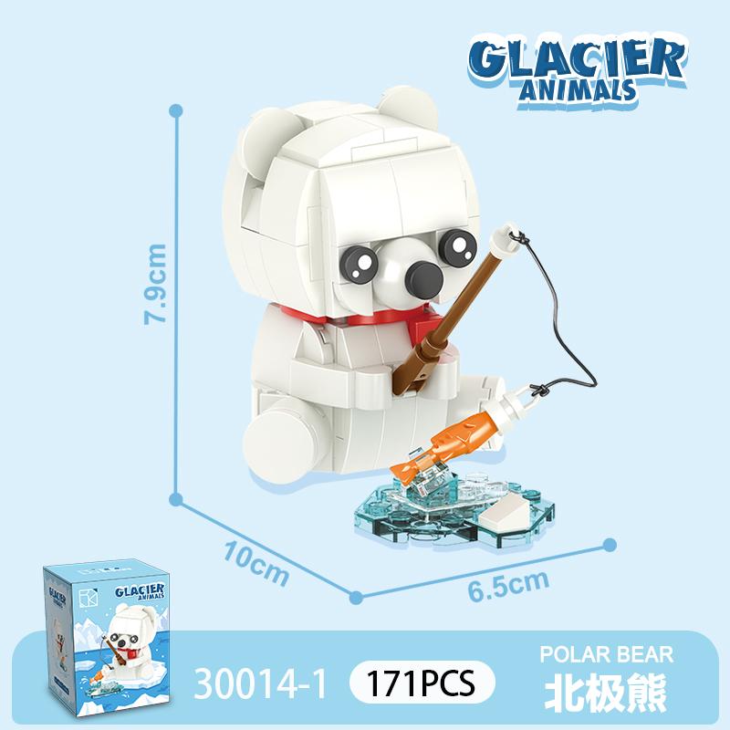 New Cartoon Animals Small Particle Building Blocks Models Toys Ocean&Birds Mini Bricks Toys Kids Gifts Blind Box Christmas