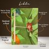 Lokta Bold Floral Notebook – Large (21x15cm) – 45 Leaves – Includes Bookmark – Moss Green