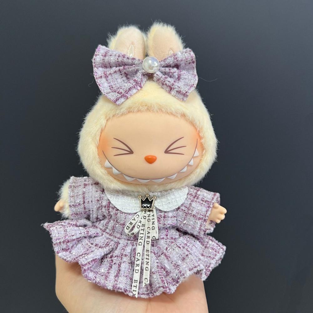 Sweet Princess Style Doll's Cloth for Labubu 17cm The Monster Outfit Accessories Clothing DIY Kids Gift High-quality Dress Cloak
