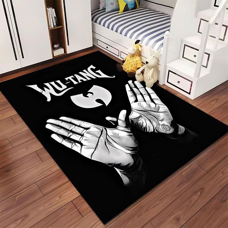 Wu-Tang Logo with Hands Design suitable as a non-slip mat for the living room or bedroom sofa