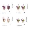 Chic Zircon Inlaid Skull Studs Earrings Versatile Skull Ear Studs Adorned with Zircon and Glitter for Various Occasions